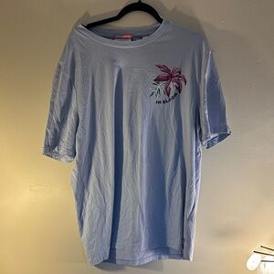 Scotch & Soda Light Blue Floral Graphic Tee